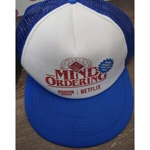 Dominos Pizza Mind Ordering Trucker Hat Snapback Mesh Stranger Things Netflix